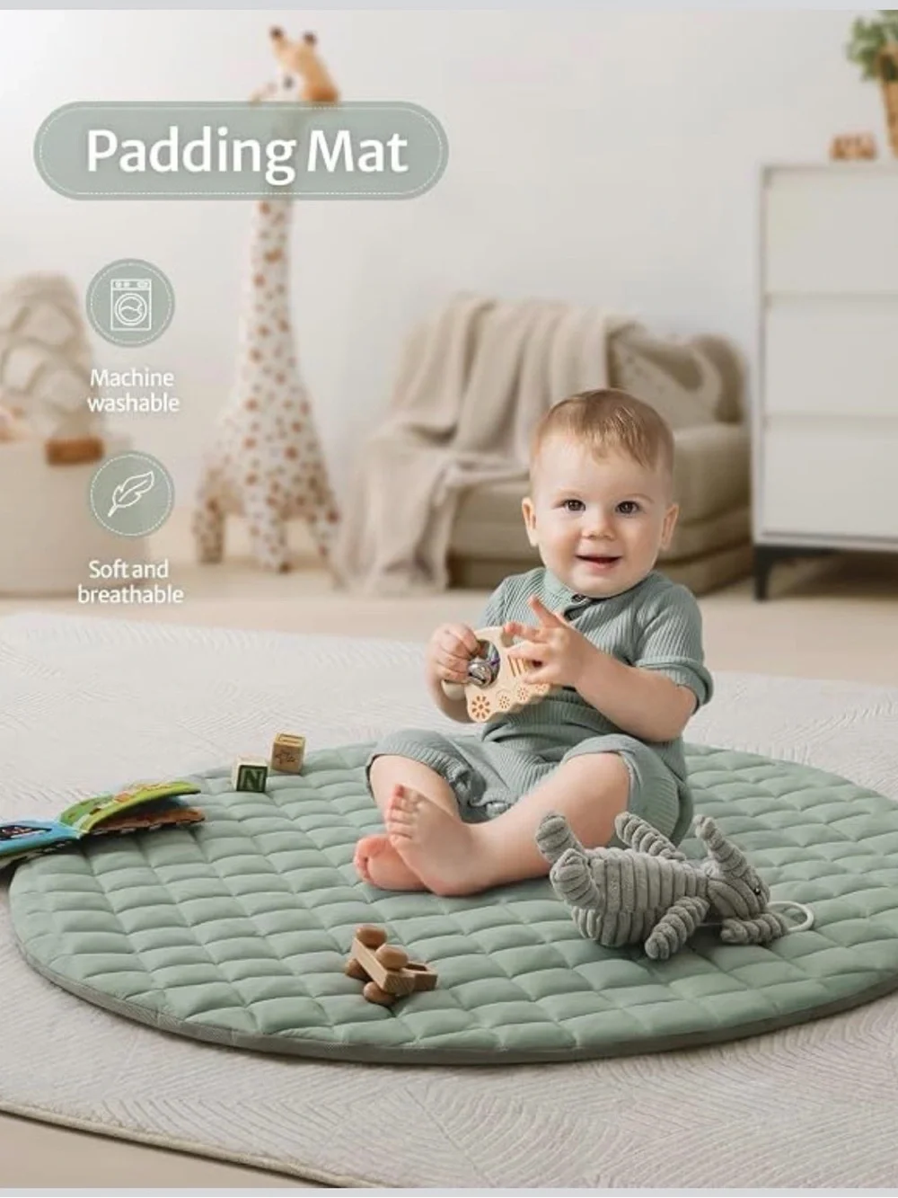 NWT - Blissful Diary - Baby play mat - Sage
